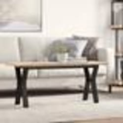 vidaXL Table basse cadre en Y 110x40x45,5 cm bois de pin massif acier