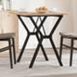 vidaXL Table à manger cadre en Y 70x70x75,5cm bois de pin massif acier