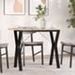 vidaXL Table à manger cadre en Y 100x50x75,5 cm bois pin massif acier