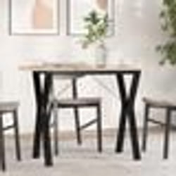 vidaXL Table à manger cadre en Y 100x50x75,5 cm bois pin massif acier