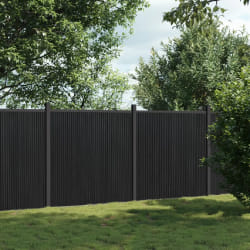 vidaXL Panneau de clôture gris 353x186 cm WPC