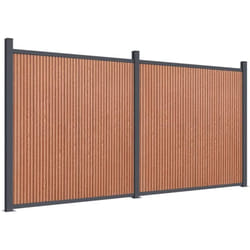 Panneau de clôture marron 353x186 cm WPC vidaXL