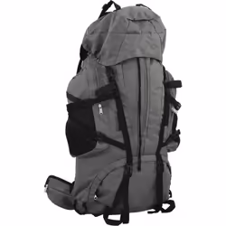 vidaXL Sac à dos de randonnée gris 80 L tissu oxford