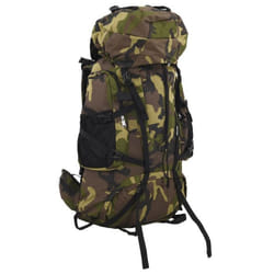 vidaXL Sac à dos de randonnée vert camouflage 80 L tissu oxford