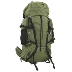 vidaXL Sac à dos de randonnée vert armée 80 L tissu oxford