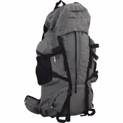 vidaXL Sac à dos de randonnée gris 100 L tissu oxford
