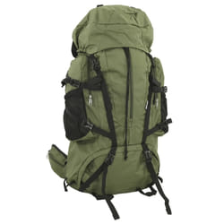 vidaXL Sac à dos de randonnée vert armée 100 L tissu oxford