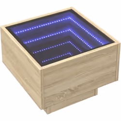 Cette table d'appoint unique dotée d'un miroir à LED infini est adaptée à différents endroits. C'est une table indispensable  ...