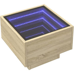 Vidaxl - Table d'appoint et led chêne sonoma 40x40x30 cm bois ingénierie