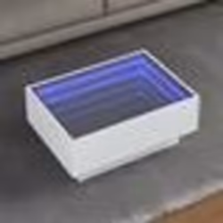 vidaXL Table basse avec LED blanc 70x50x30 cm bois d'ingénierie