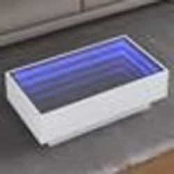 vidaXL Table basse avec LED blanc 90x50x30 cm bois d'ingénierie