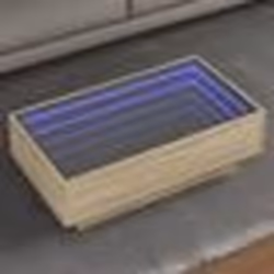 vidaXL Table basse avec LED chêne sonoma 90x50x30 cm bois d'ingénierie