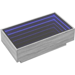 Vidaxl - Table basse avec led sonoma gris 90x50x30 cm bois d'ingénierie