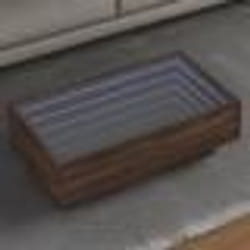 vidaXL Table basse avec LED chêne marron 90x50x30 cm bois d'ingénierie