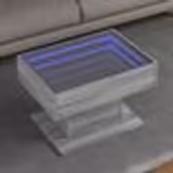 vidaXL Table basse avec LED sonoma gris 70x50x45 cm bois d'ingénierie