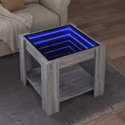 Cette table basse unique dotée d'un miroir à LED infini est adaptée à différents endroits. C'est une table indispensable dans ...