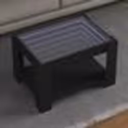 vidaXL Table basse avec LED noir 73x53x45 cm bois d'ingénierie