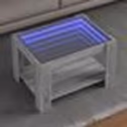vidaXL Table basse avec LED sonoma gris 73x53x45 cm bois d'ingénierie