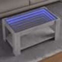 vidaXL Table basse avec LED gris béton 93x53x45 cm bois d'ingénierie