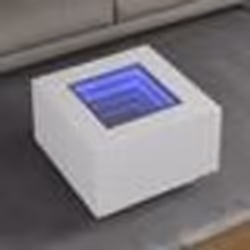 vidaXL Table basse avec LED blanc 60x60x40 cm bois d'ingénierie