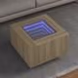 vidaXL Table basse avec LED chêne sonoma 60x60x40 cm bois d'ingénierie