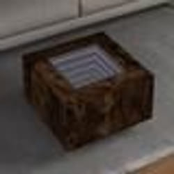 vidaXL Table basse avec LED chêne fumé 60x60x40 cm bois d'ingénierie