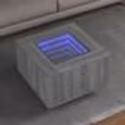 vidaXL Table basse avec LED sonoma gris 60x60x40 cm bois d'ingénierie
