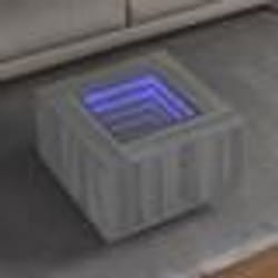 vidaXL Table basse avec LED sonoma gris 60x60x40 cm bois d'ingénierie
