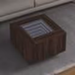 vidaXL Table basse avec LED chêne marron 60x60x40 cm bois d'ingénierie