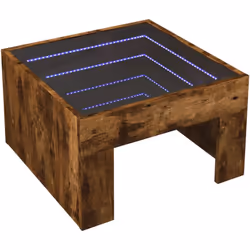 Cette table basse unique dotée d'un miroir à LED infini est adaptée à différents endroits. Matériau stable et durable : le bo ...