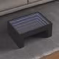 vidaXL Table basse avec LED infini noir 70x50x30 cm