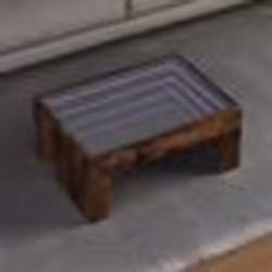 vidaXL Table basse avec LED infini chêne fumé 70x50x30 cm
