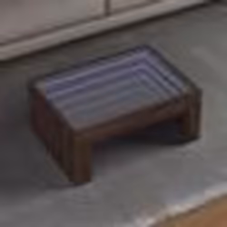 vidaXL Table basse avec LED infini chêne marron 70x50x30 cm