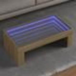 vidaXL Table basse avec LED infini chêne sonoma 90x50x30 cm