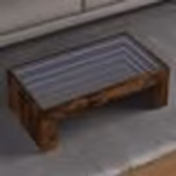 vidaXL Table basse avec LED infini chêne fumé 90x50x30 cm