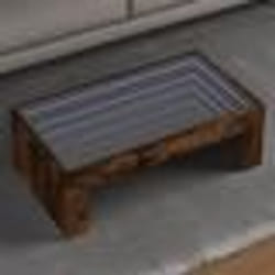 vidaXL Table basse avec LED infini chêne fumé 90x50x30 cm