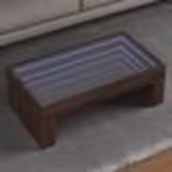 vidaXL Table basse avec LED infini chêne marron 90x50x30 cm