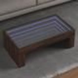 vidaXL Table basse avec LED infini chêne marron 90x50x30 cm