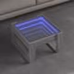 vidaXL Table basse avec LED infini sonoma gris 50x53x30 cm