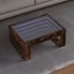 vidaXL Table basse avec LED infini chêne fumé 70x53x30 cm