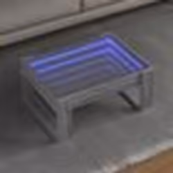 vidaXL Table basse avec LED infini sonoma gris 70x53x30 cm