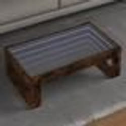 vidaXL Table basse avec LED infini chêne fumé 90x53x30 cm