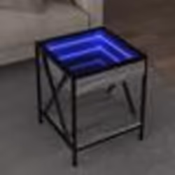 vidaXL Table basse avec LED Infinity sonoma gris 40x40x49 cm