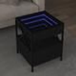 vidaXL Table basse avec LED Infinity noir 40x40x51 cm