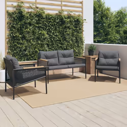 Cet ensemble de meubles de balcon est le complément parfait de votre arrière-cour, terrasse ou patio, offrant un espace confo ...