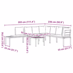 VidaXL 3283643 ensemble de meubles de jardin - Vue supplémentaire 8