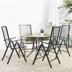 Cet ensemble de chaises de jardin avec un look élégant est un supplément frappant à votre espace de vie actuel, à l'extérieur ...
