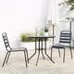 vidaXL Ensemble de chaises de jardin empilables 3 pcs anthracite