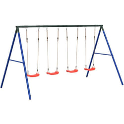 Jeu de balançoire d'extérieur avec 4 balançoires Vidaxl