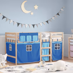VidaXL 3283809 Lit pour enfant Bleu Polyester